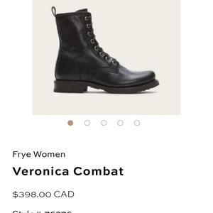 FRYE black Veronica combat boots